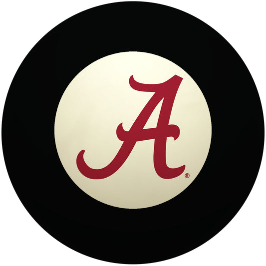 Buy Official Alabama-Crimson-Tide-Pool-8-Ball Regulation Pool Table 8-Ball - Premium College Billiard Replacement Ball Front View