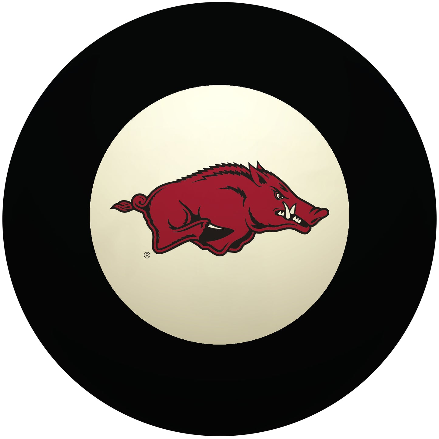 Buy Official Arkansas-Razorbacks-Pool-8-Ball Regulation Pool Table 8-Ball - Premium College Billiard Replacement Ball Front View