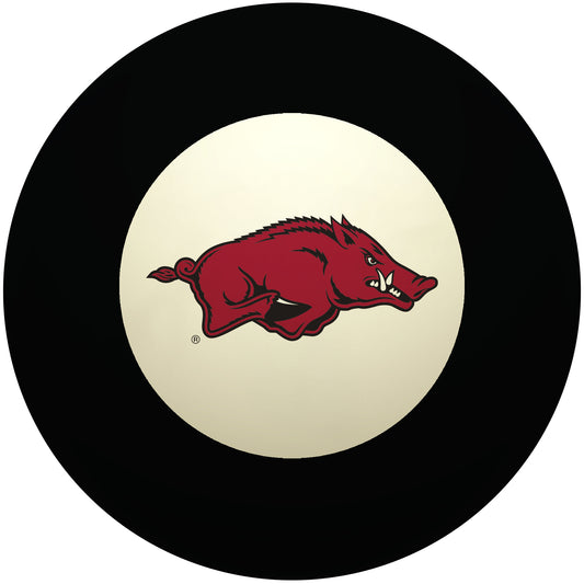 Buy Official Arkansas-Razorbacks-Pool-8-Ball Regulation Pool Table 8-Ball - Premium College Billiard Replacement Ball Front View