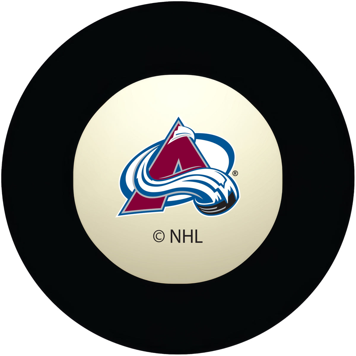 Colorado Avalanche NHL regulation pool table 8-ball with team logo