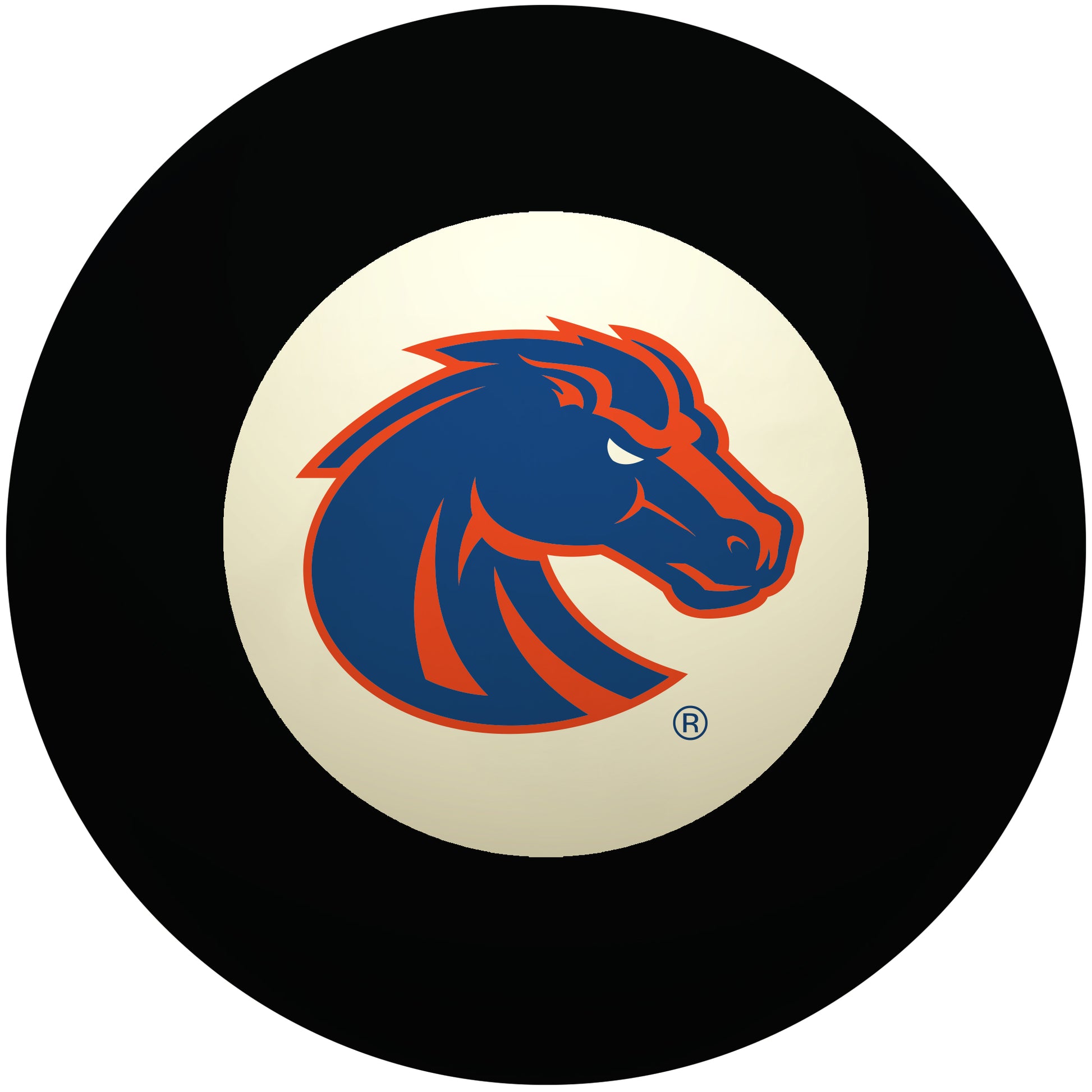 Buy Official Boise-State-Broncos-Pool-8-Ball Regulation Pool Table 8-Ball - Premium College Billiard Replacement Ball Front View