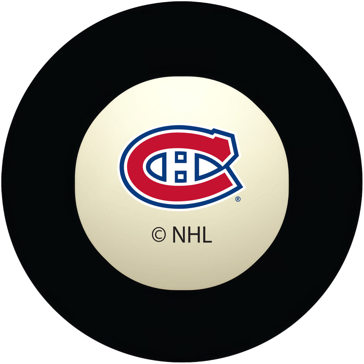 Montreal Canadiens NHL regulation pool table 8-ball with team logo