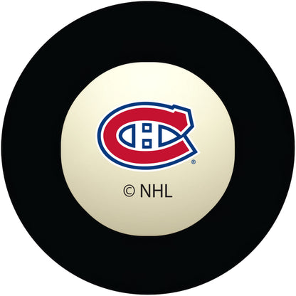 Montreal Canadiens NHL regulation pool table 8-ball with team logo