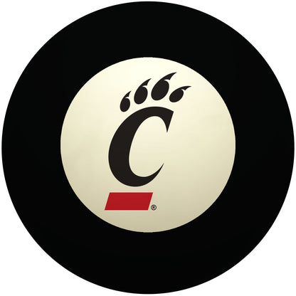 Buy Official Cincinnati-Bearcats-Pool-8-Ball Regulation Pool Table 8-Ball - Premium College Billiard Replacement Ball Front View