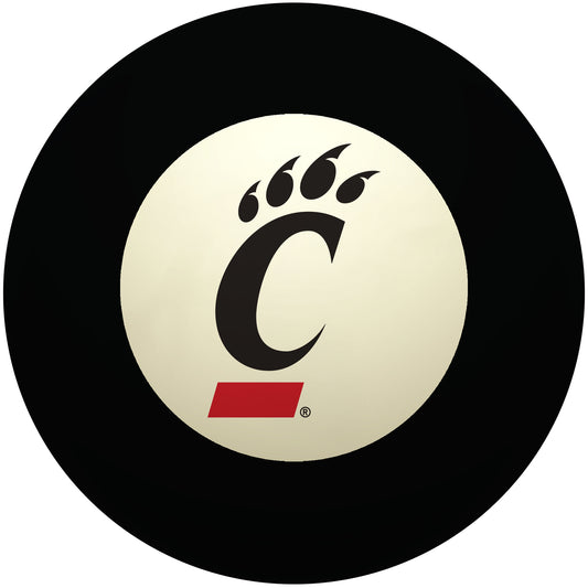 Buy Official Cincinnati-Bearcats-Pool-8-Ball Regulation Pool Table 8-Ball - Premium College Billiard Replacement Ball Front View