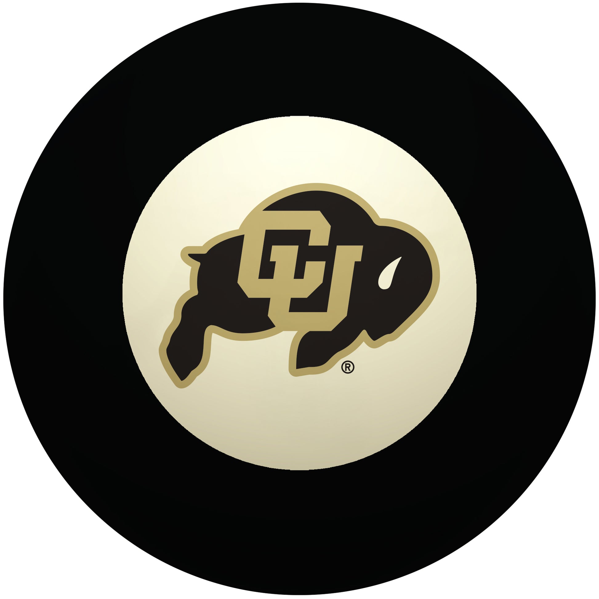 Buy Official Colorado-Buffaloes-Pool-8-Ball Regulation Pool Table 8-Ball - Premium College Billiard Replacement Ball Front View