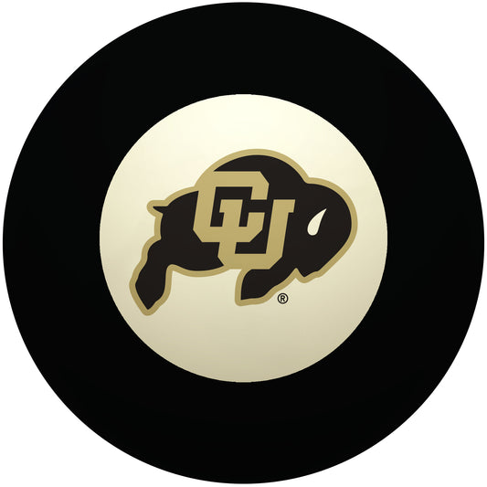 Buy Official Colorado-Buffaloes-Pool-8-Ball Regulation Pool Table 8-Ball - Premium College Billiard Replacement Ball Front View