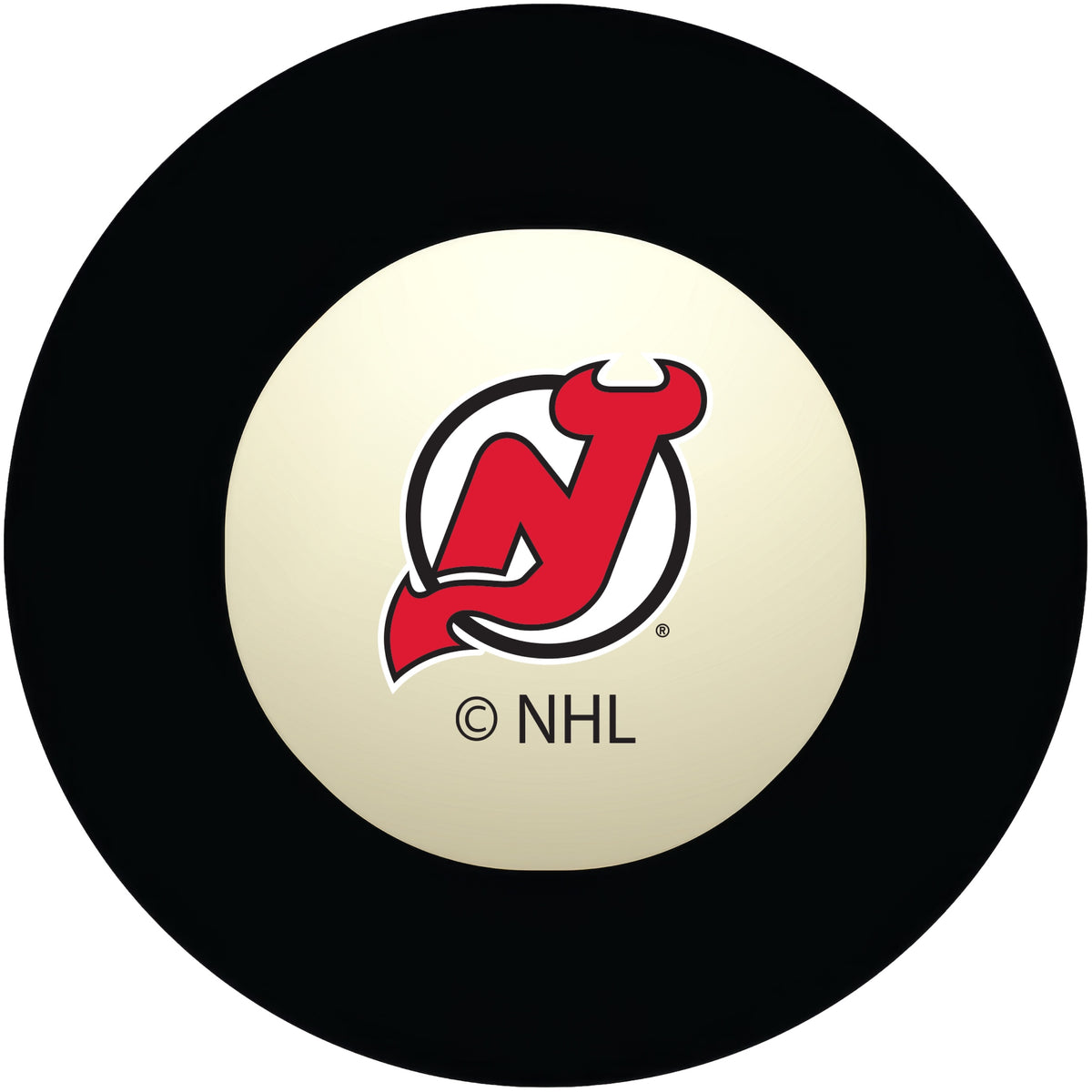 New Jersey Devils NHL regulation pool table 8-ball with team logo