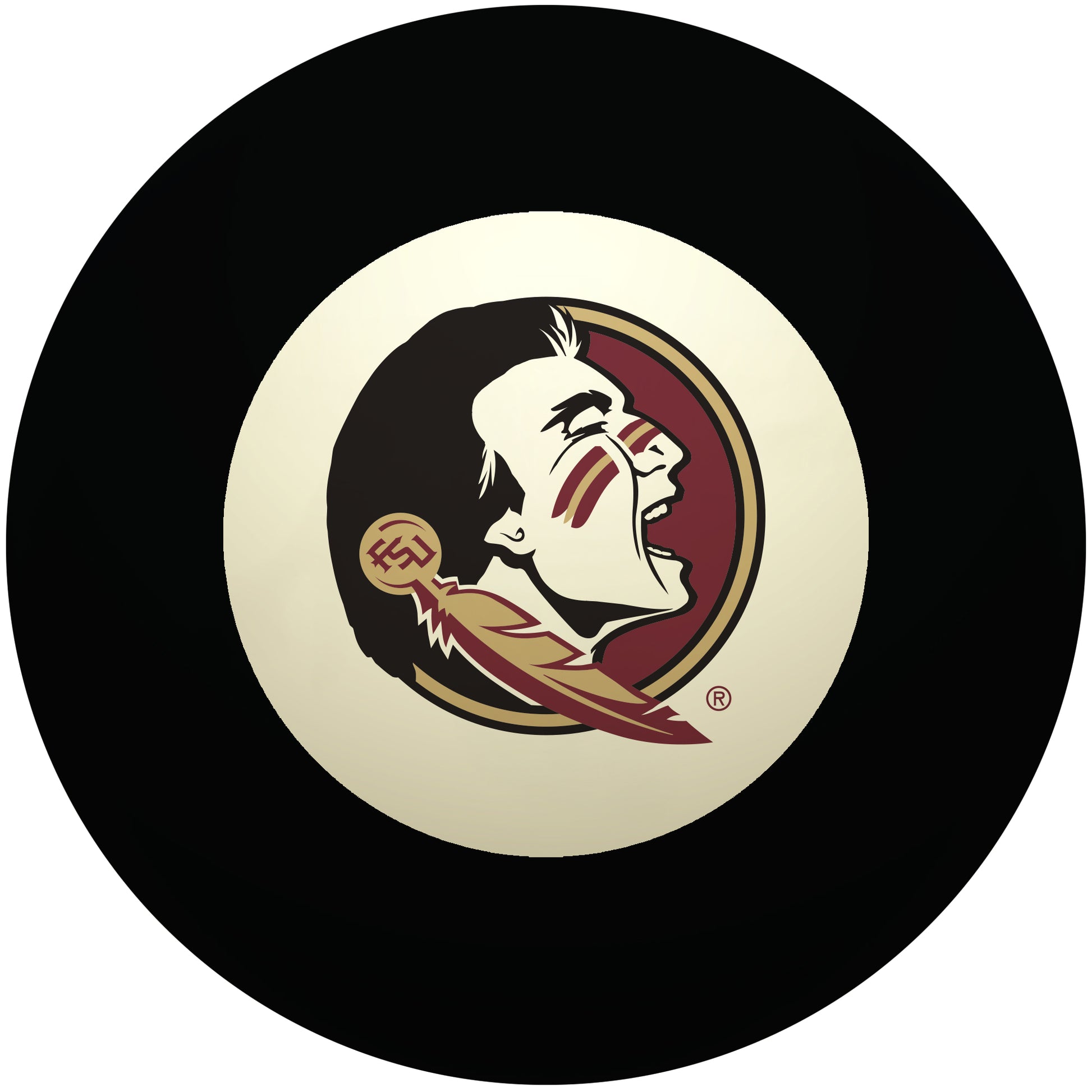 Buy Official Florida-State-Seminoles-Pool-8-Ball Regulation Pool Table 8-Ball - Premium College Billiard Replacement Ball Front View