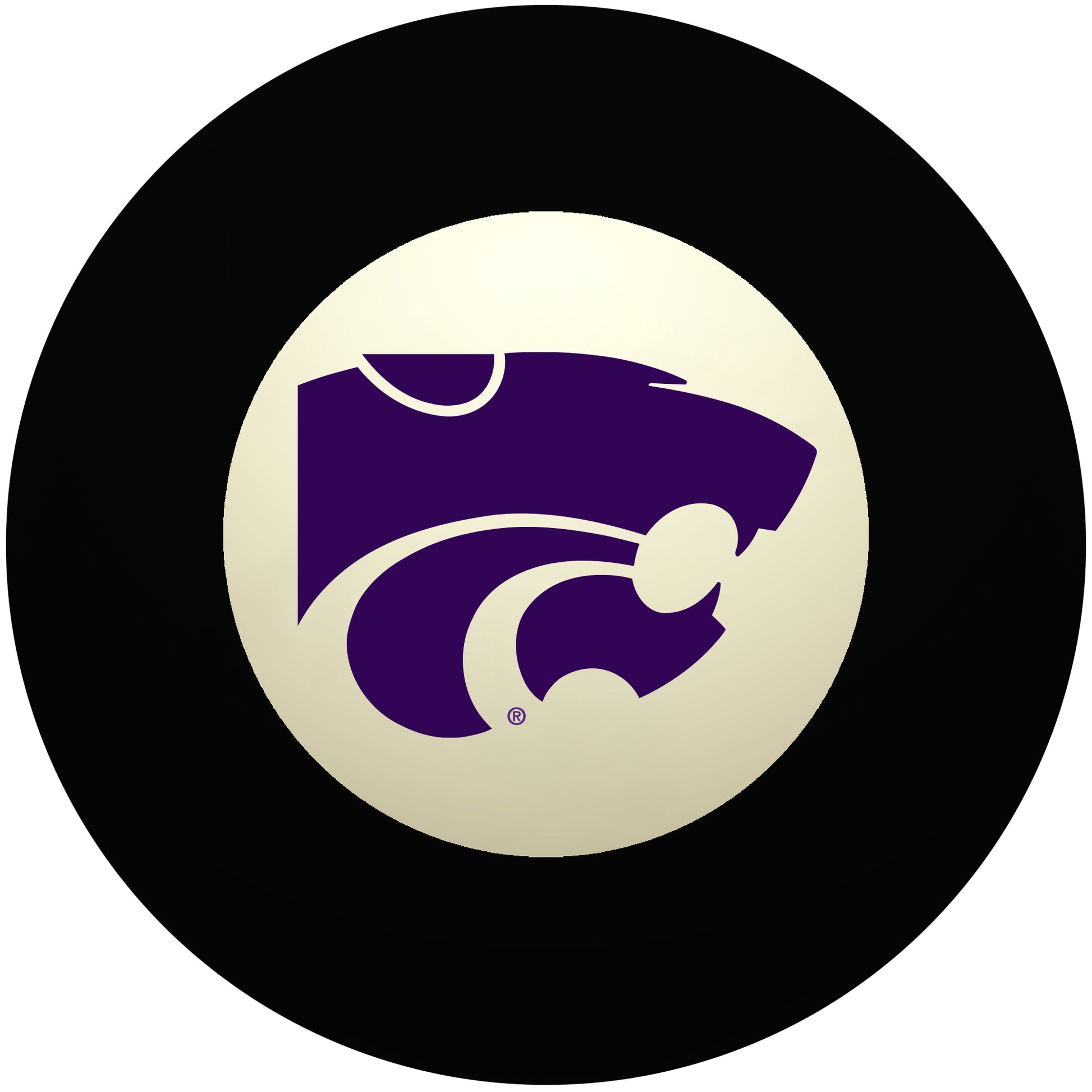 Buy Official Kansas-State-Wildcats-Pool-8-Ball Regulation Pool Table 8-Ball - Premium College Billiard Replacement Ball Front View