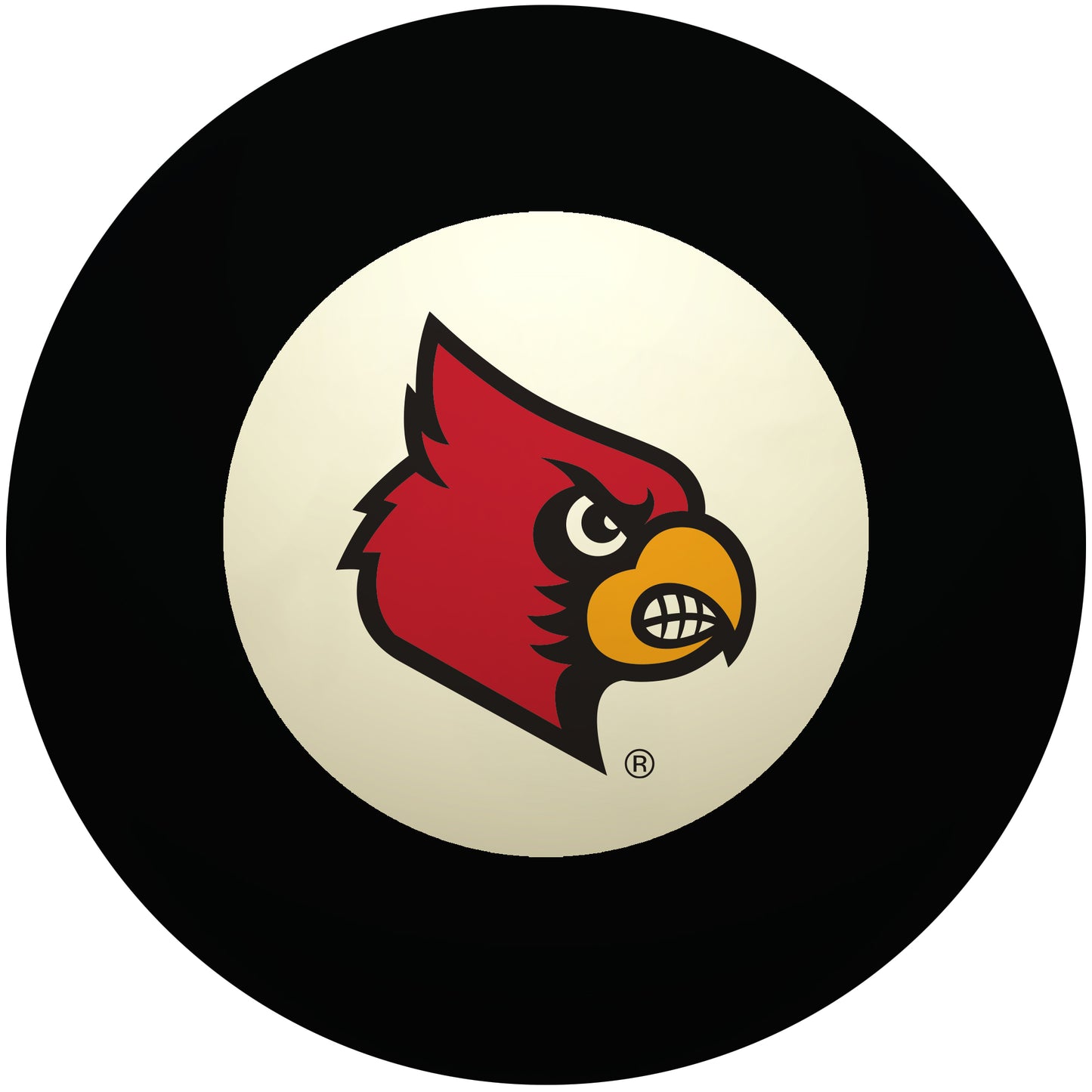 Buy Official Louisville-Cardinals-Pool-8-Ball Regulation Pool Table 8-Ball - Premium College Billiard Replacement Ball Front View