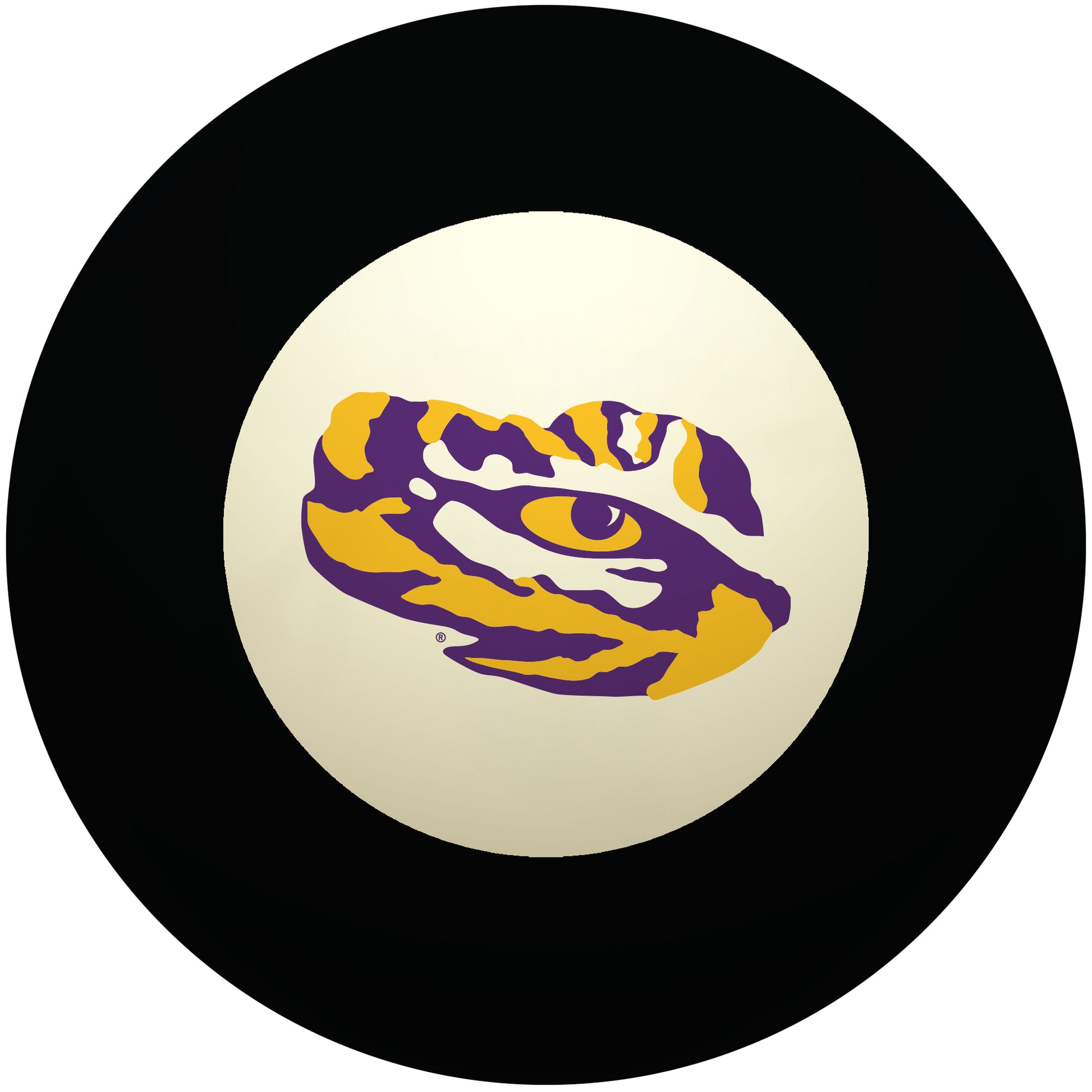 Buy Official Lsu-Tigers-Pool-8-Ball Regulation Pool Table 8-Ball - Premium College Billiard Replacement Ball Front View