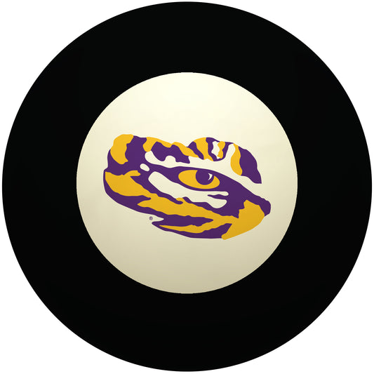 Buy Official Lsu-Tigers-Pool-8-Ball Regulation Pool Table 8-Ball - Premium College Billiard Replacement Ball Front View