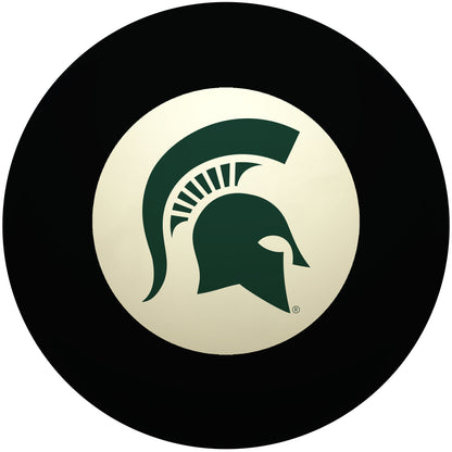 Buy Official Michigan-State-Spartans-Pool-8-Ball Regulation Pool Table 8-Ball - Premium College Billiard Replacement Ball Front View
