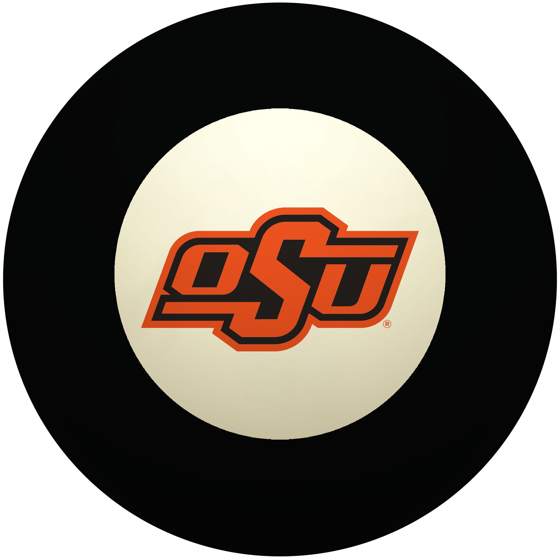 Buy Official Oklahoma-State-Cowboys-Pool-8-Ball Regulation Pool Table 8-Ball - Premium College Billiard Replacement Ball Front View