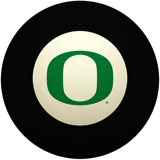 Buy Official Oregon-Ducks-Pool-8-Ball Regulation Pool Table 8-Ball - Premium College Billiard Replacement Ball Front View