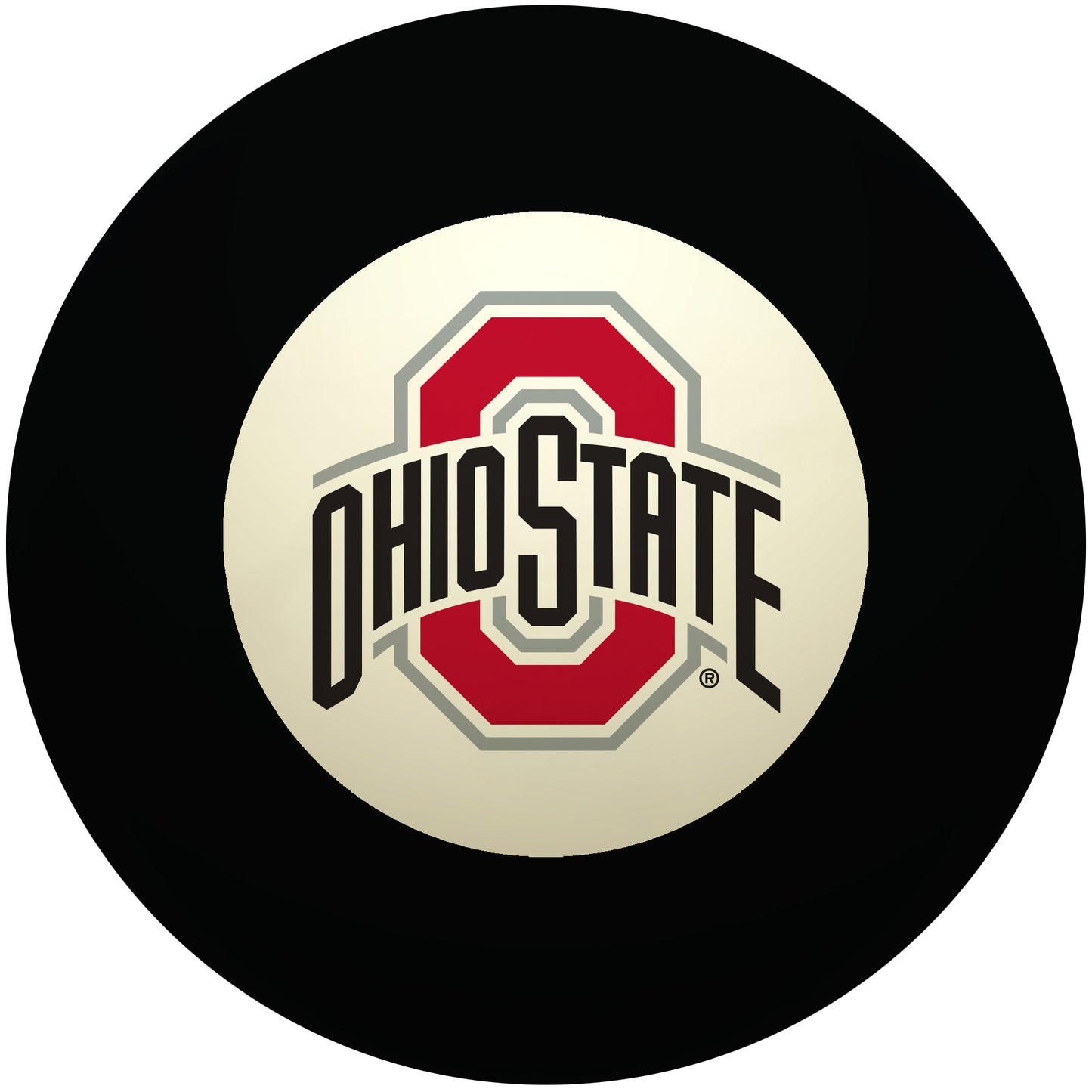 Buy Official Ohio-State-Buckeyes-Pool-8-Ball Regulation Pool Table 8-Ball - Premium College Billiard Replacement Ball Front View