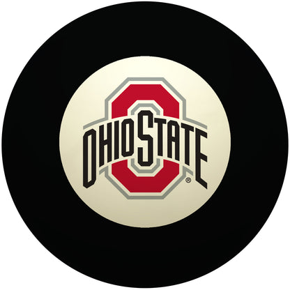 Buy Official Ohio-State-Buckeyes-Pool-8-Ball Regulation Pool Table 8-Ball - Premium College Billiard Replacement Ball Front View