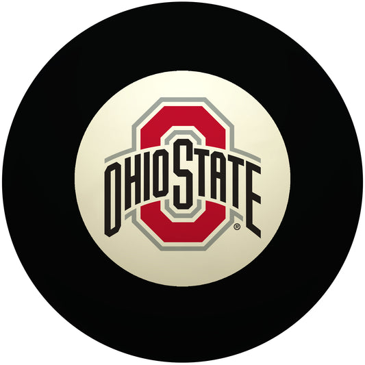 Buy Official Ohio-State-Buckeyes-Pool-8-Ball Regulation Pool Table 8-Ball - Premium College Billiard Replacement Ball Front View
