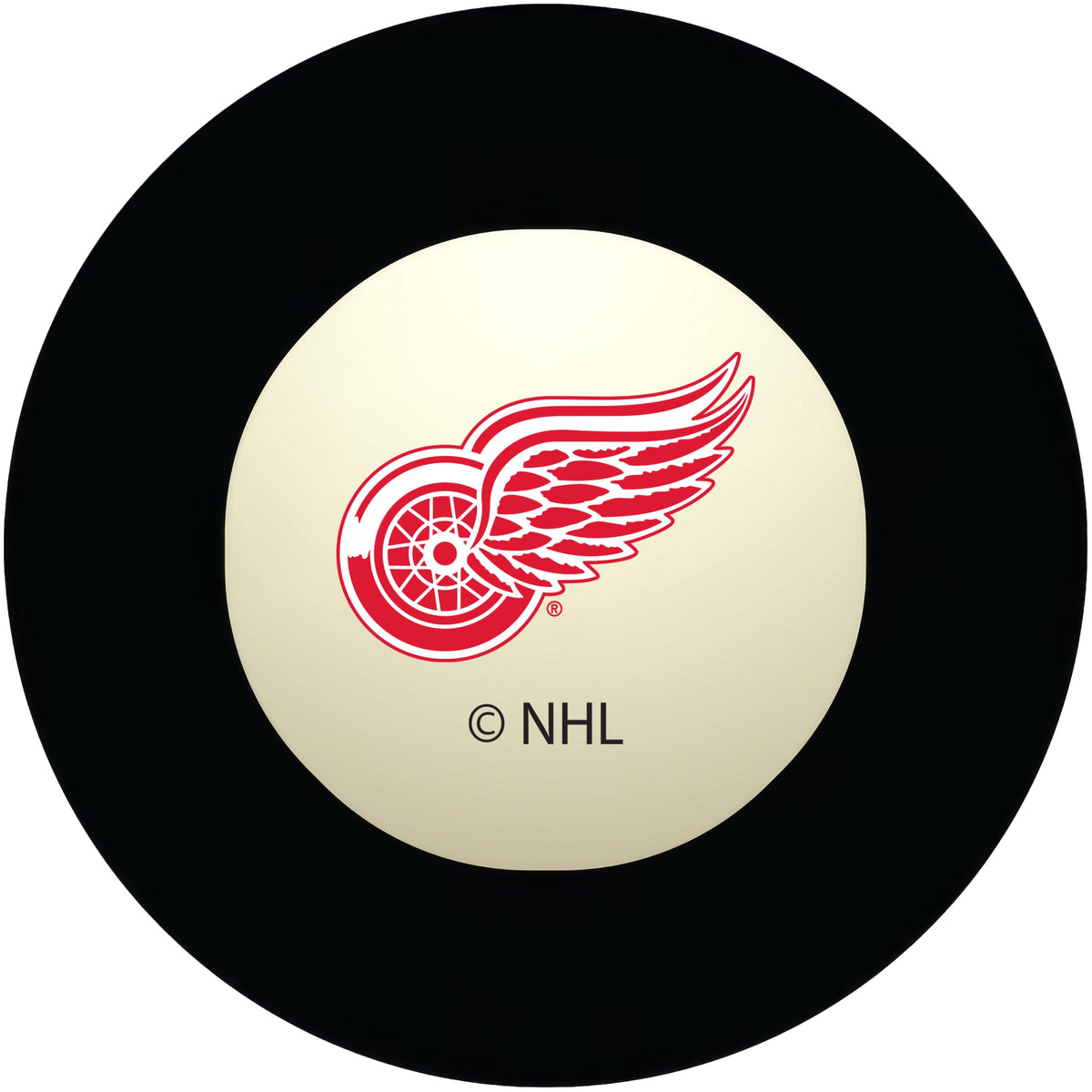 Detroit Red Wings NHL regulation pool table 8-ball with team logo