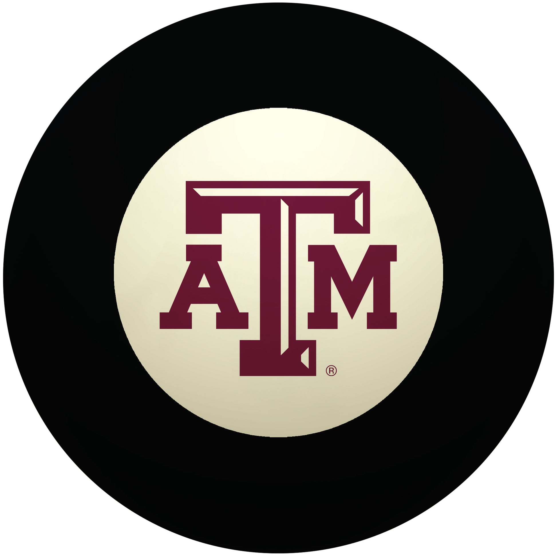 Buy Official Texas-Am-Aggies-Pool-8-Ball Regulation Pool Table 8-Ball - Premium College Billiard Replacement Ball Front View