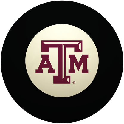 Buy Official Texas-Am-Aggies-Pool-8-Ball Regulation Pool Table 8-Ball - Premium College Billiard Replacement Ball Front View