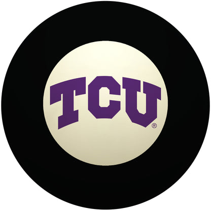 Buy Official Tcu-Horned-Frogs-Pool-8-Ball Regulation Pool Table 8-Ball - Premium College Billiard Replacement Ball Front View