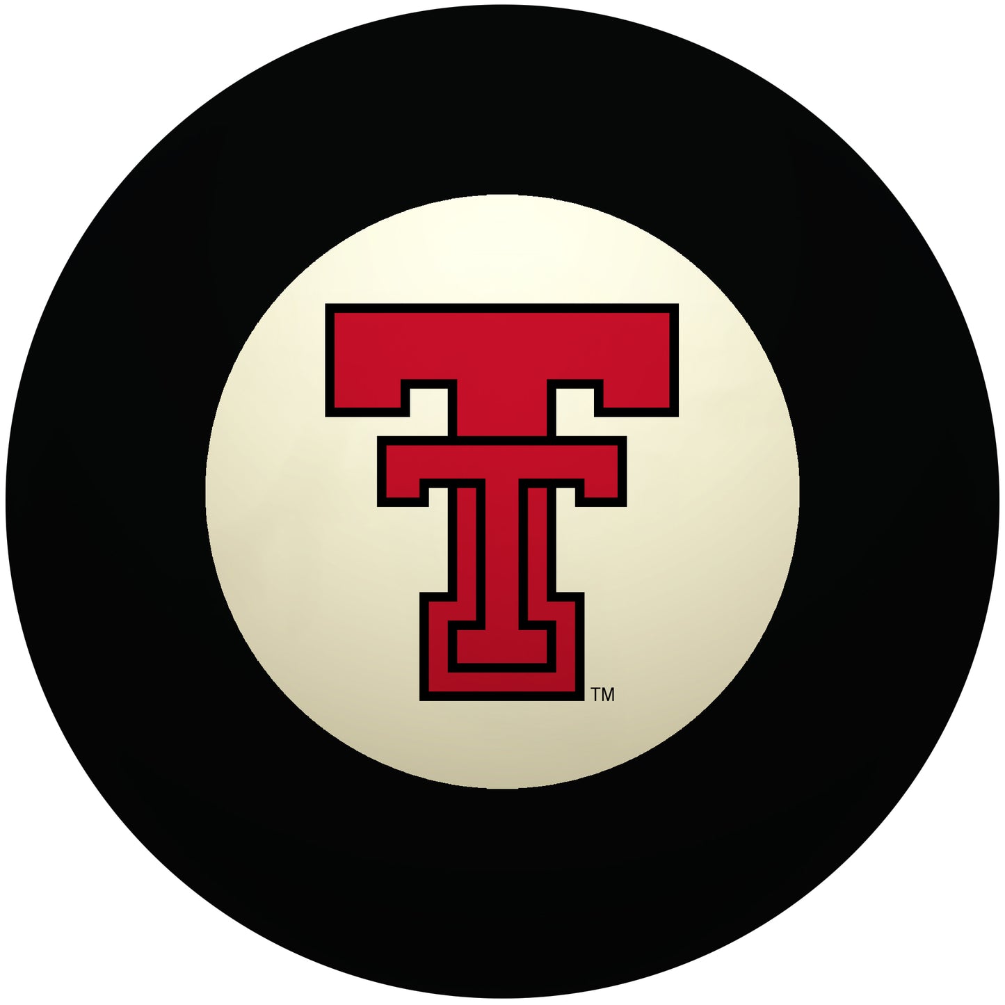 Buy Official Texas-Tech-Red-Raiders-Pool-8-Ball Regulation Pool Table 8-Ball - Premium College Billiard Replacement Ball Front View