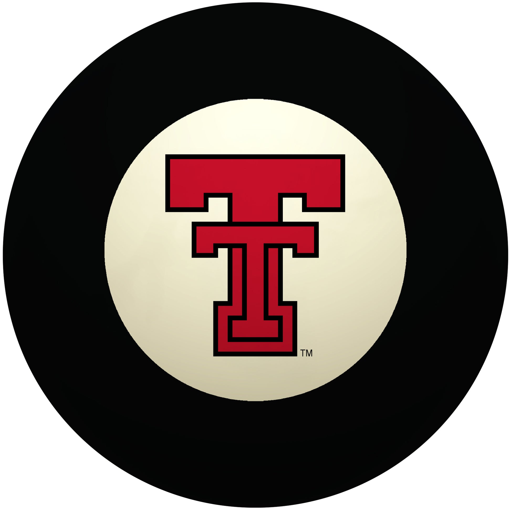 Buy Official Texas-Tech-Red-Raiders-Pool-8-Ball Regulation Pool Table 8-Ball - Premium College Billiard Replacement Ball Front View