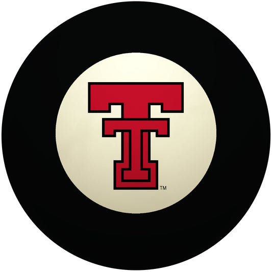 Buy Official Texas-Tech-Red-Raiders-Pool-8-Ball Regulation Pool Table 8-Ball - Premium College Billiard Replacement Ball Front View