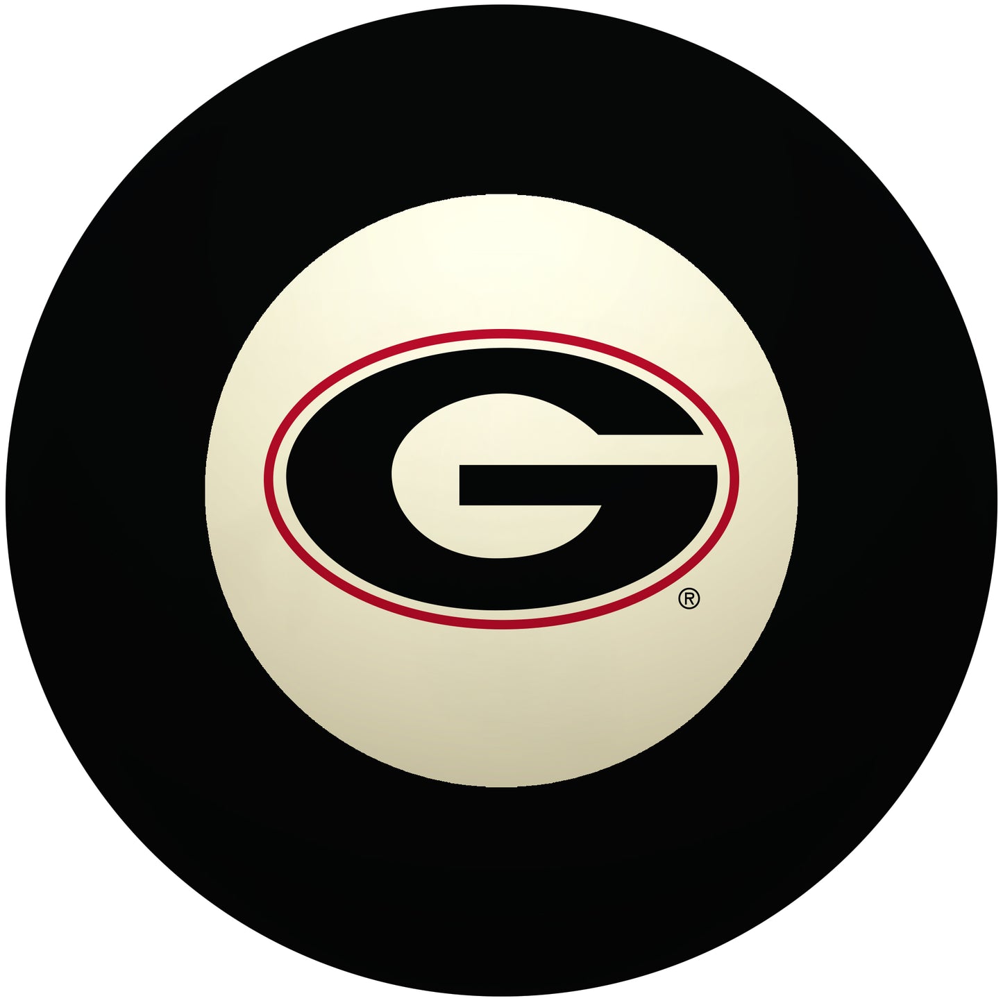 Buy Official Georgia-Bulldogs-Pool-8-Ball Regulation Pool Table 8-Ball - Premium College Billiard Replacement Ball Front View