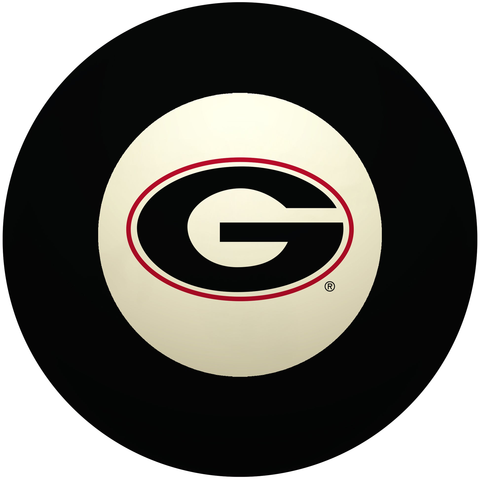 Buy Official Georgia-Bulldogs-Pool-8-Ball Regulation Pool Table 8-Ball - Premium College Billiard Replacement Ball Front View