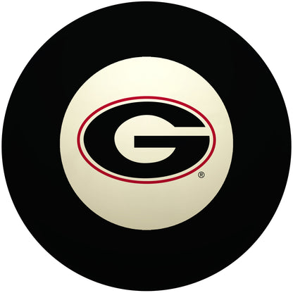 Buy Official Georgia-Bulldogs-Pool-8-Ball Regulation Pool Table 8-Ball - Premium College Billiard Replacement Ball Front View