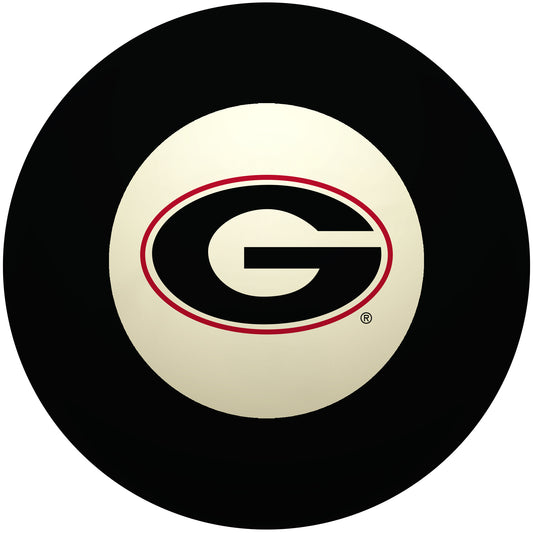 Buy Official Georgia-Bulldogs-Pool-8-Ball Regulation Pool Table 8-Ball - Premium College Billiard Replacement Ball Front View