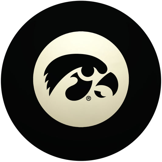 Buy Official Iowa-Hawkeyes-Pool-8-Ball Regulation Pool Table 8-Ball - Premium College Billiard Replacement Ball Front View