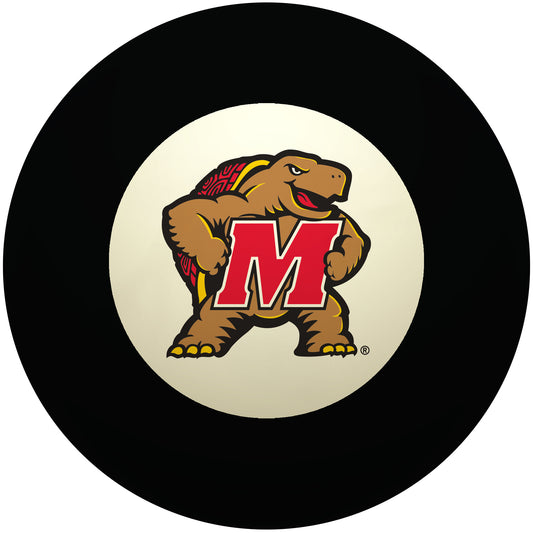 Buy Official Maryland-Terrapins-Pool-8-Ball Regulation Pool Table 8-Ball - Premium College Billiard Replacement Ball Front View