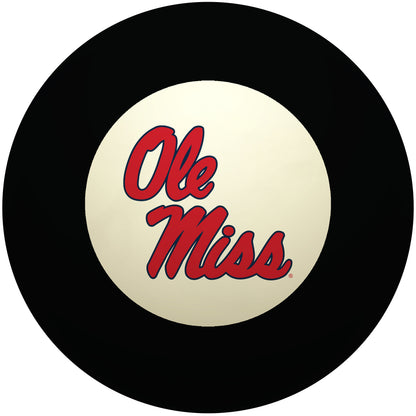 Buy Official Mississippi-Rebels-Pool-8-Ball Regulation Pool Table 8-Ball - Premium College Billiard Replacement Ball Front View