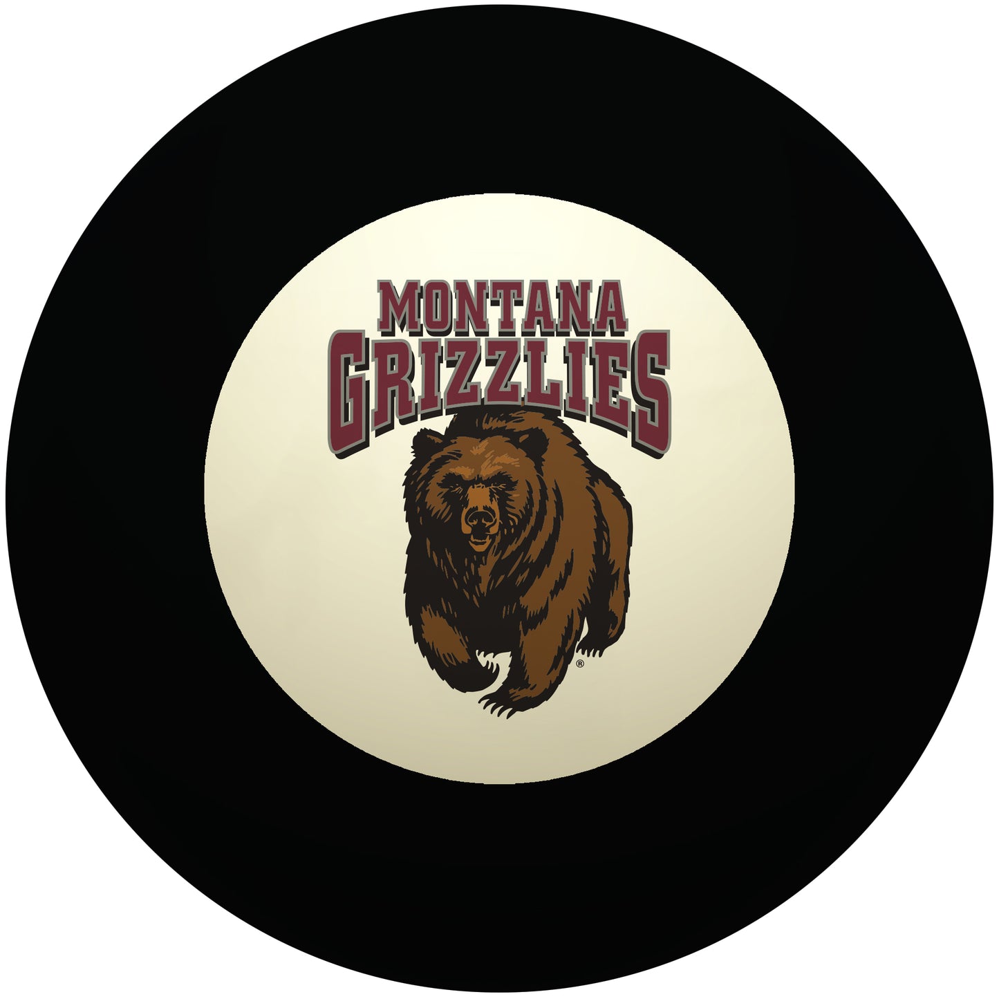 Buy Official Montana-Grizzlies-Pool-8-Ball Regulation Pool Table 8-Ball - Premium College Billiard Replacement Ball Front View