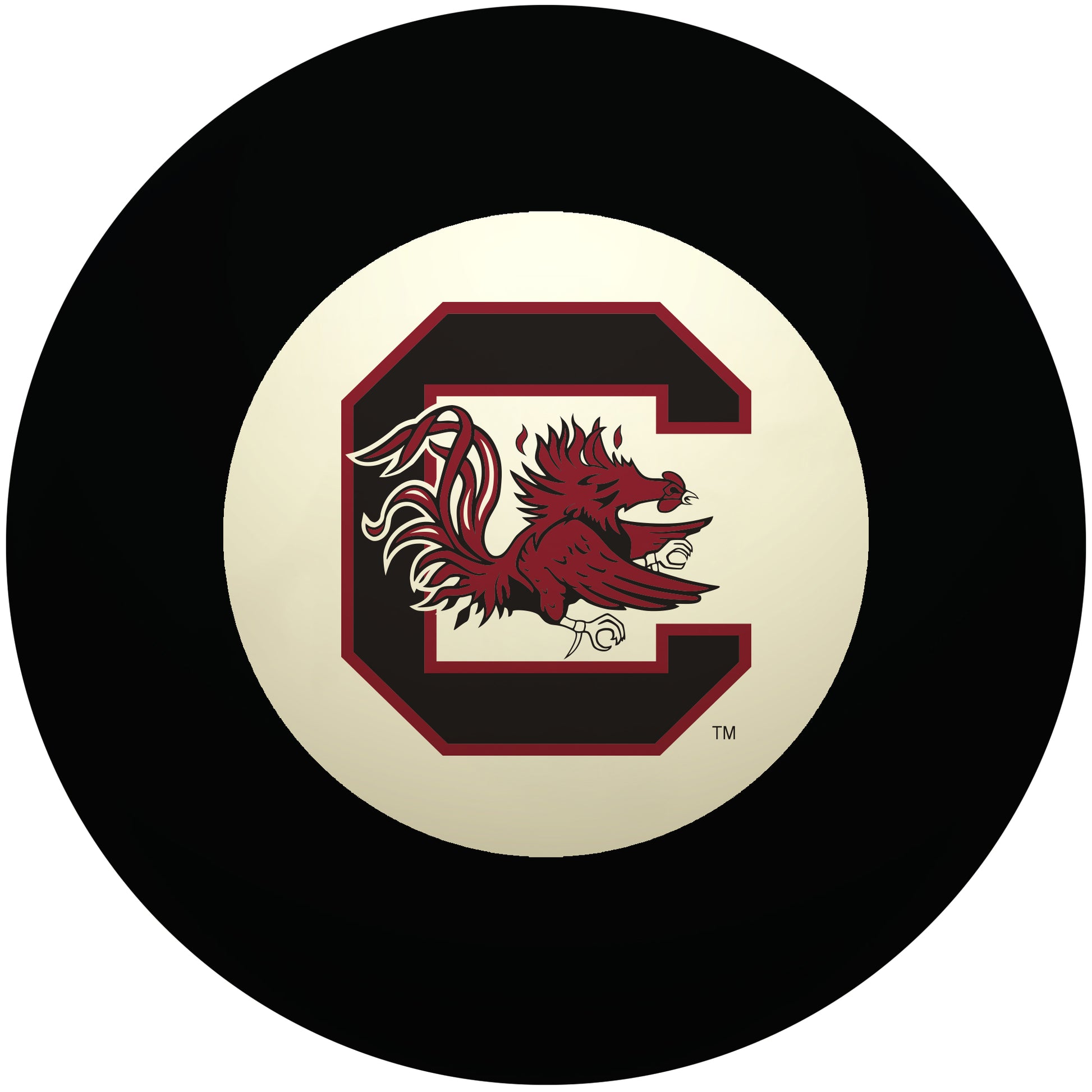 Buy Official South-Carolina-Gamecocks-Pool-8-Ball Regulation Pool Table 8-Ball - Premium College Billiard Replacement Ball Front View