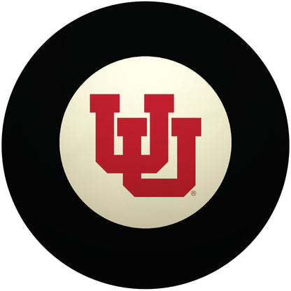 Buy Official Utah-Utes-Pool-8-Ball Regulation Pool Table 8-Ball - Premium College Billiard Replacement Ball Front View