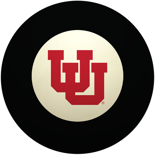 Buy Official Utah-Utes-Pool-8-Ball Regulation Pool Table 8-Ball - Premium College Billiard Replacement Ball Front View