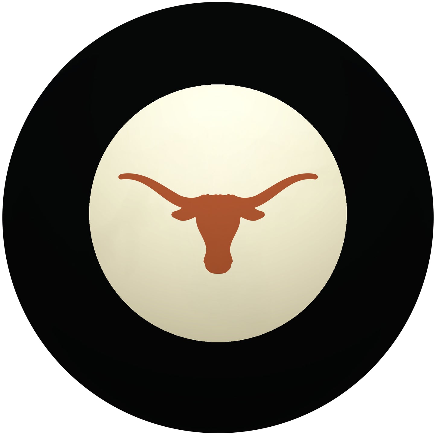 Buy Official Texas-Longhorns-Pool-8-Ball Regulation Pool Table 8-Ball - Premium College Billiard Replacement Ball Front View