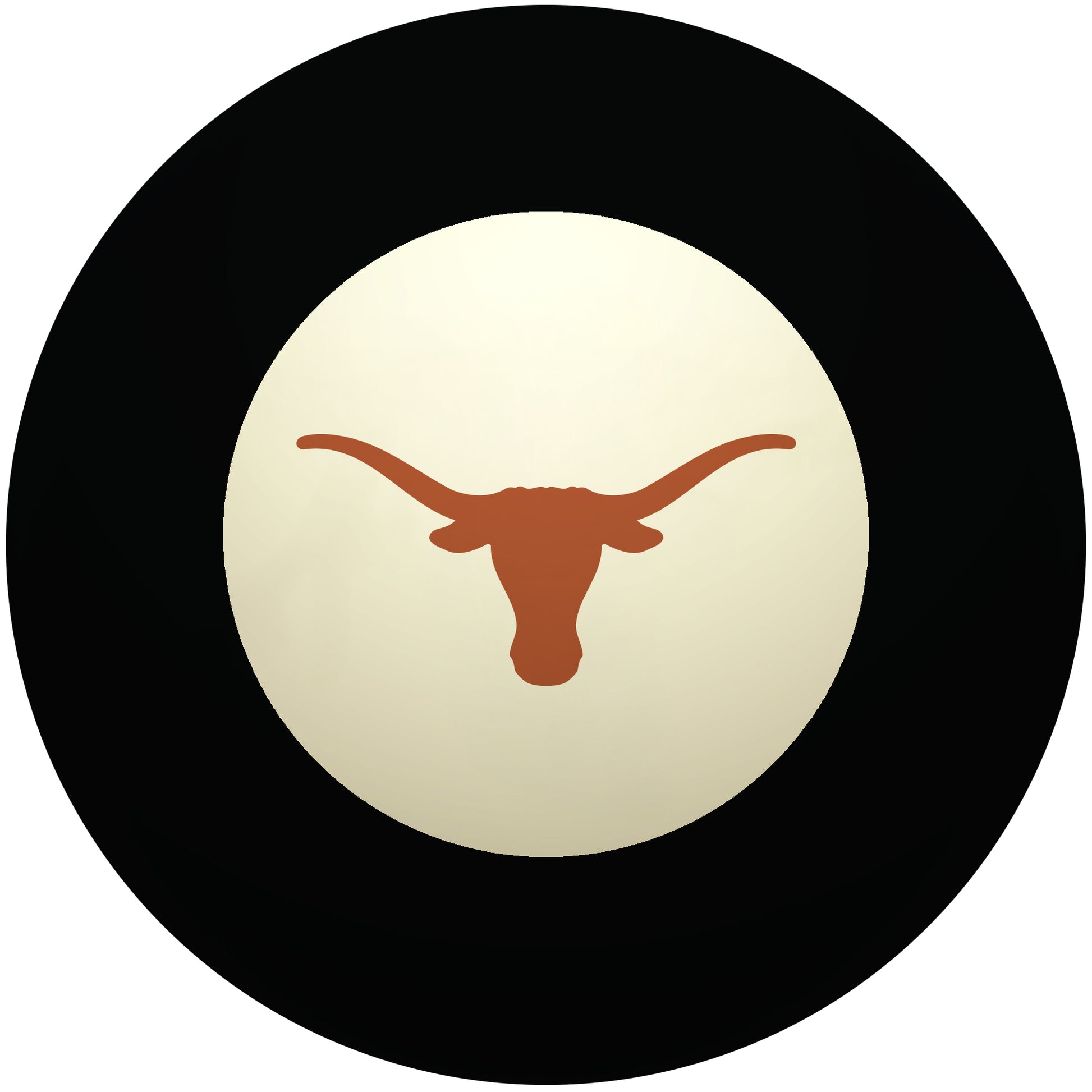 Buy Official Texas-Longhorns-Pool-8-Ball Regulation Pool Table 8-Ball - Premium College Billiard Replacement Ball Front View