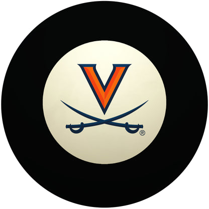 Buy Official Virginia-Cavaliers-Pool-8-Ball Regulation Pool Table 8-Ball - Premium College Billiard Replacement Ball Front View