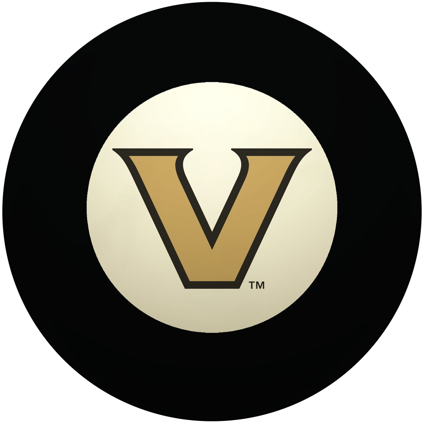 Buy Official Vanderbilt-Commodores-Pool-8-Ball Regulation Pool Table 8-Ball - Premium College Billiard Replacement Ball Front View