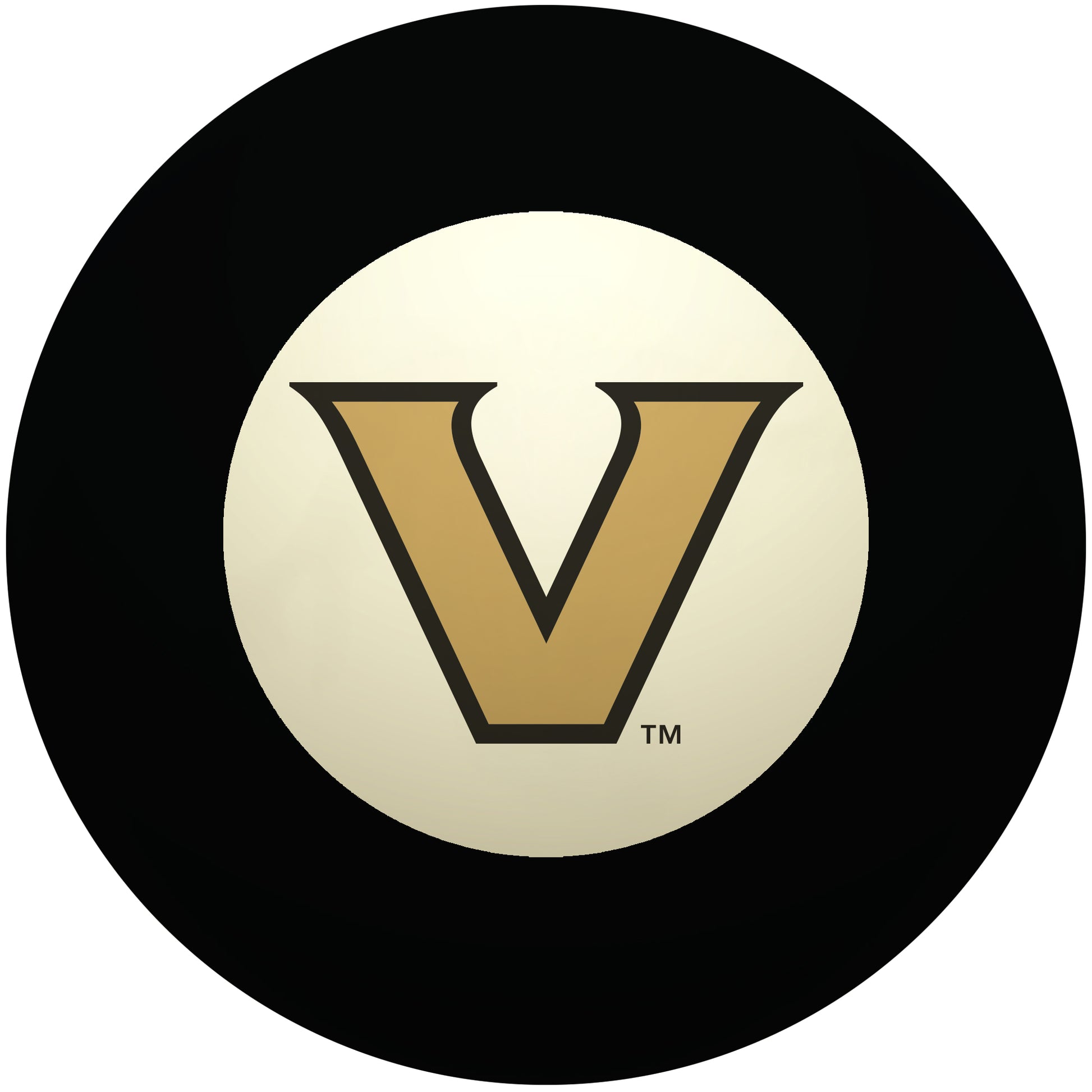 Buy Official Vanderbilt-Commodores-Pool-8-Ball Regulation Pool Table 8-Ball - Premium College Billiard Replacement Ball Front View