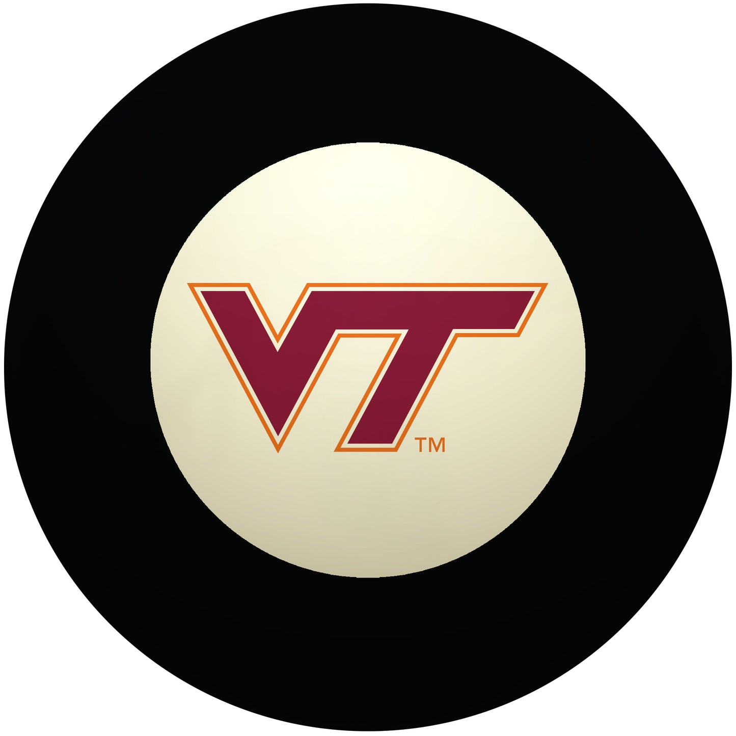 Buy Official Virginia-Tech-Hokies-Pool-8-Ball Regulation Pool Table 8-Ball - Premium College Billiard Replacement Ball Front View