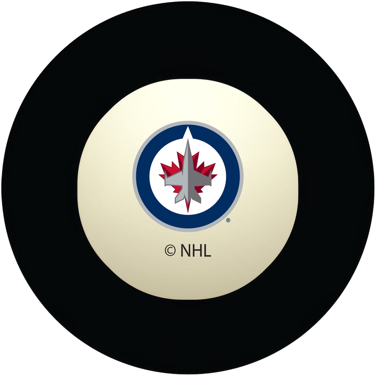 Winnipeg Jets NHL regulation pool table 8-ball with team logo