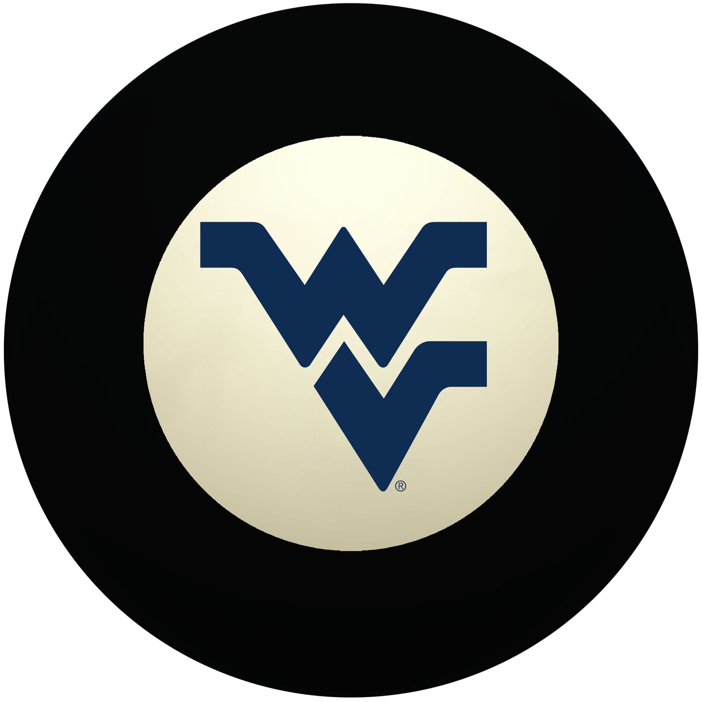 Buy Official West-Virginia-Mountaineers-Pool-8-Ball Regulation Pool Table 8-Ball - Premium College Billiard Replacement Ball Front View