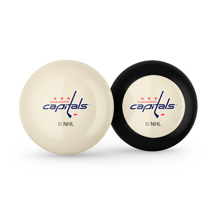 Washington Capitals NHL cue ball and 8-ball combo set with team logos